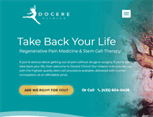 Tablet Screenshot of docereclinics.com